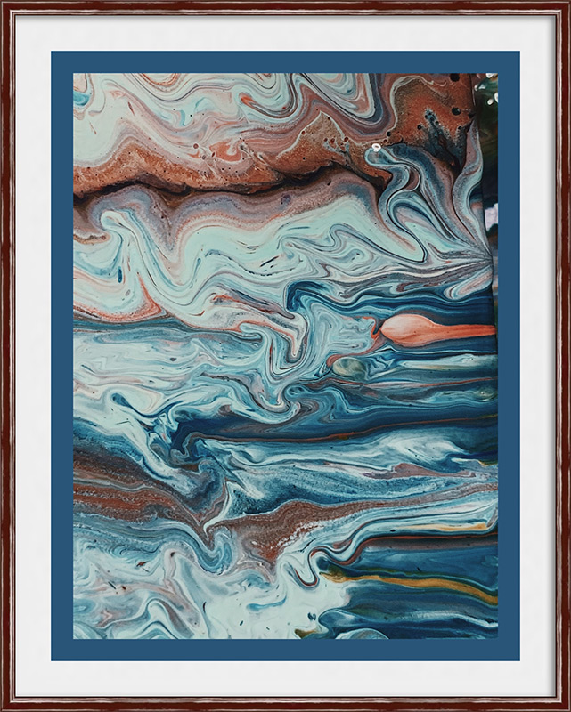 Abstract Frame Blue