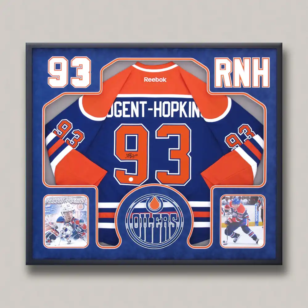 Ryan Nuggent-Hopkins Oilers Blue Signed Jersey