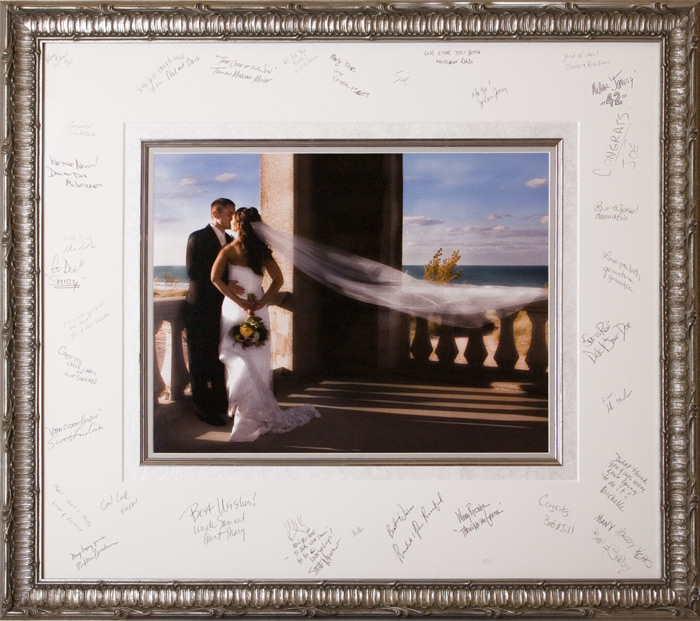 Wedding Signature matboard framing